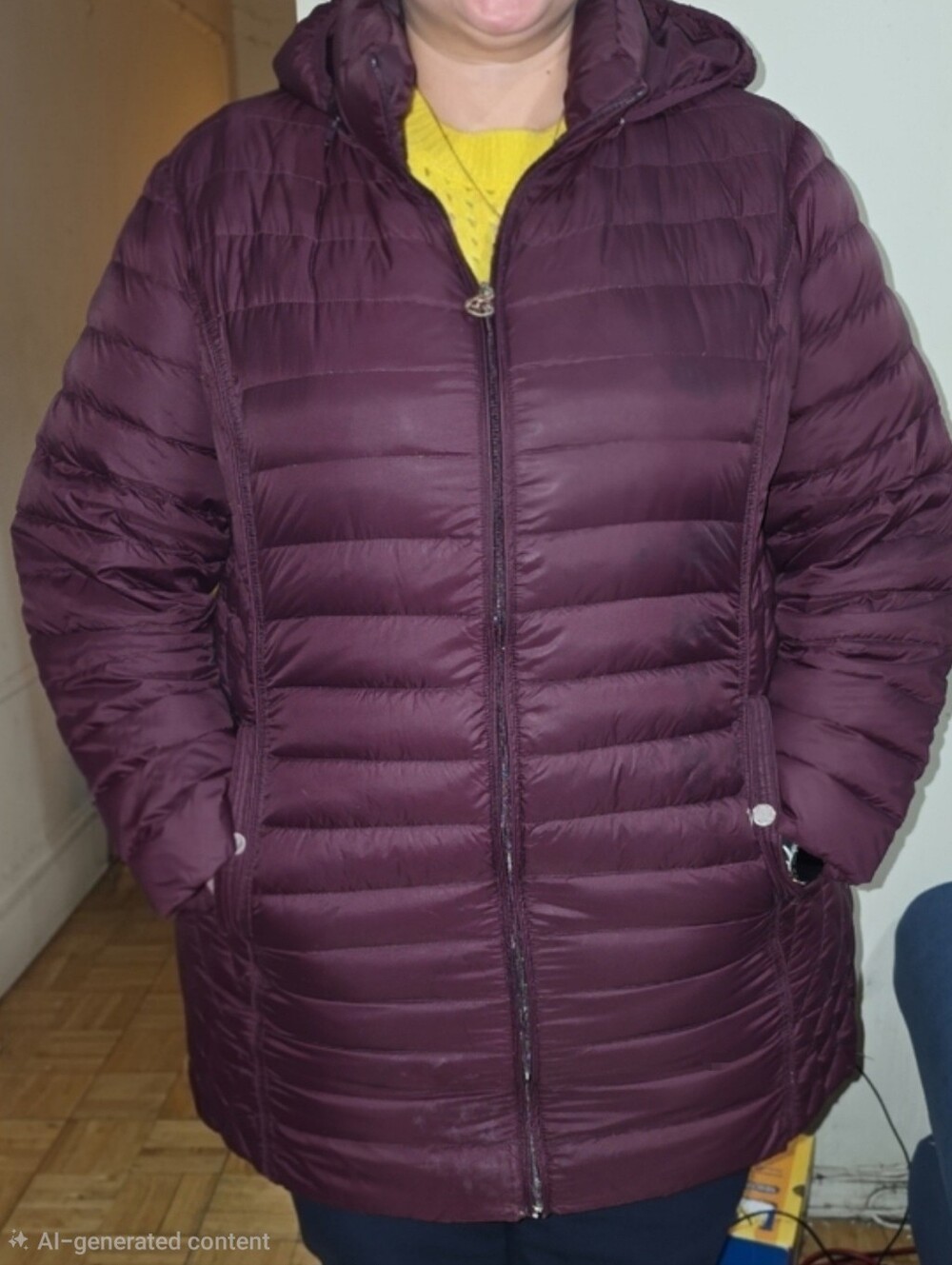 Michael Kors Women's Quilted Hooded Puffer Coat - Plum